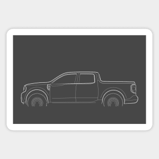 Ford Maverick Pickup (4x4) - profile stencil, white Magnet